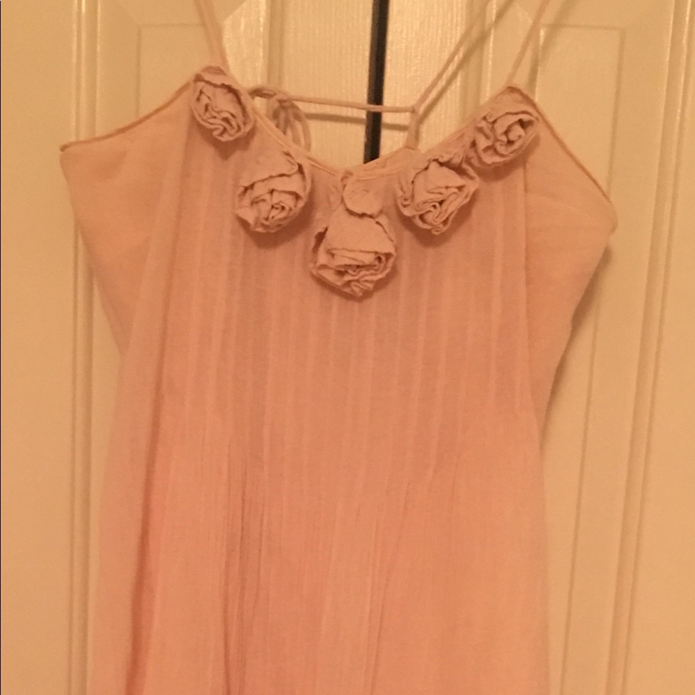 Rebecca Taylor Flouncy gauze pale pink dress S